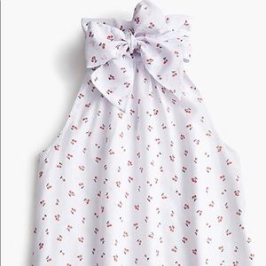 J.Crew halter neck tie cherry print blouse - EUC